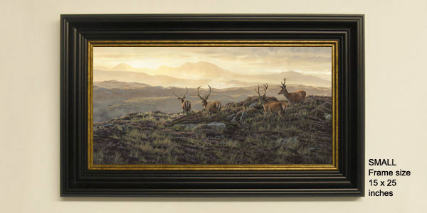 Red Deer Stags Print - Framed print view from the Rhu Peninsula near Arisaig