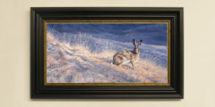 Framed brown hare print for sale